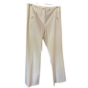 Cache Pant Winter White Side Zipper Pockets Flare Wider Style Stretch